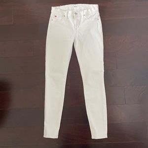 Hudson jeans Nico super skinny jeans in white, size 26